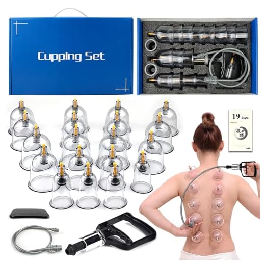 DEFUNX Cupping Therapy Set, 19 Cups Cupping Kit for Massage Therapy, Cupping Set with Pump for Back Massage, Pain Relief, Physical Therapy
