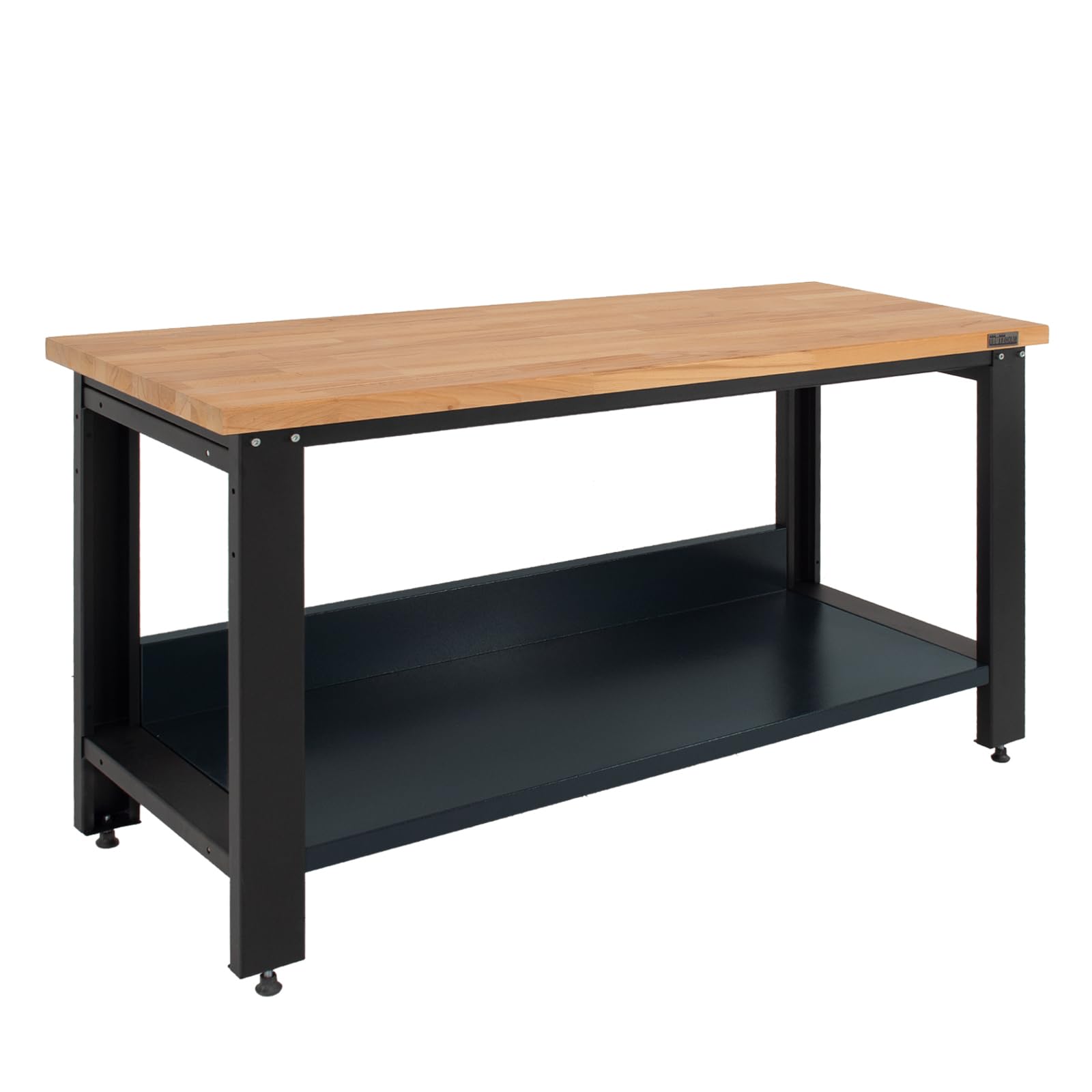 TRUTZHOLM Werkbank Profiline XXL 170 x 69 cm, 1000 kg Traglast, freistehender Werkstatttisch mit massiver Hartholzplatte, Robustes Stahlgestell, Arbeitshöhe 93 cm, anthrazit