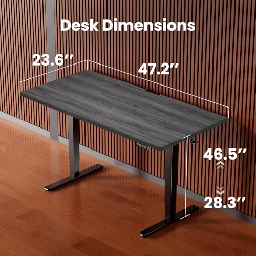 Image of ErGear Height Adjustable Electric Standing Desk, 48 x 24 Inches Sit Stand up Desk, Memory Computer Home Office Desk, Grey