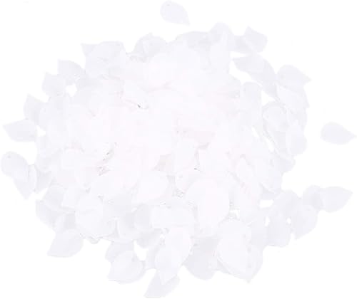 EXCEART 560pcs Abalorios acrílicos en forma de flor Cuentas de joyería pétalos esmerilados Hoja de plástico con agujero para la fabricación de joyas