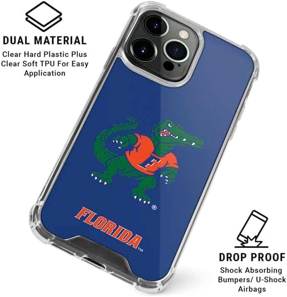 Skinit Clear Phone Case Compatible with iPhone 16 Pro - Officially Licensed University of Florida Gators Mascot Design