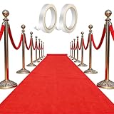 DASIAUTOEM Roter Teppich Läufer 1X10m, Hochzeitsteppich, Landebahn Event Teppich für Hochzeit Heiratsantrag Party Zeremonie Outdoor Zubehör