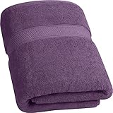 Utopia Towels - Luxurious Jumbo Bath Sheet (35 x 70 Inches, Plum) - 700 GSM 100% Ring Spun Cotton Highly Absorbent and Quick Dry Extra Large Bath Towel - Super Soft Hotel Quality Towel