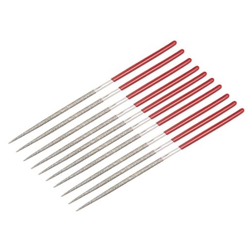 uxcell 10pcs Round Diamond Needles File 2mm x 100mm 150 Grit for Metal Glass Wood Stone Grinding Polishing Engraving