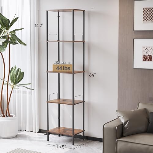 Sunmory F00083014A Display Shelf With Dimmable Lights, Lighted Display Cases For Collectibles, Adjustable Color Temperature And Brightness, Display Cabinet, Floor Lamp With Shelves, Home Decor thumb #1