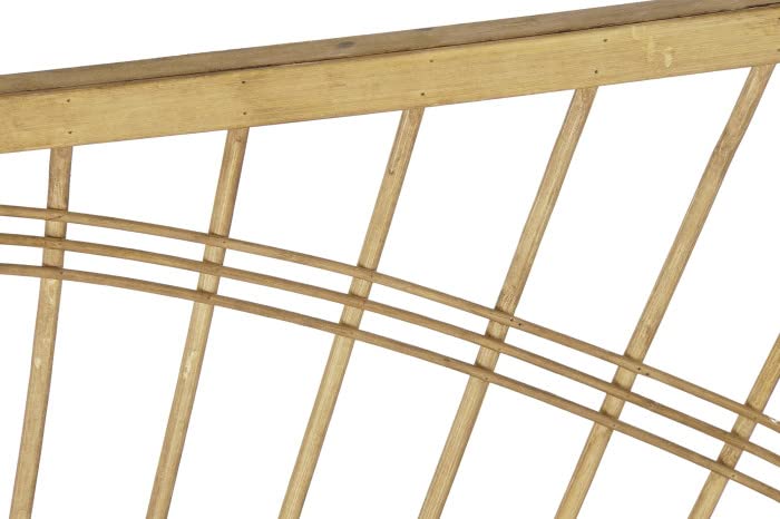 Cabecero de Cama de 160 cm para Colgar de Ratan Natural Rectangular con un semicirculo 162x84x77 cm