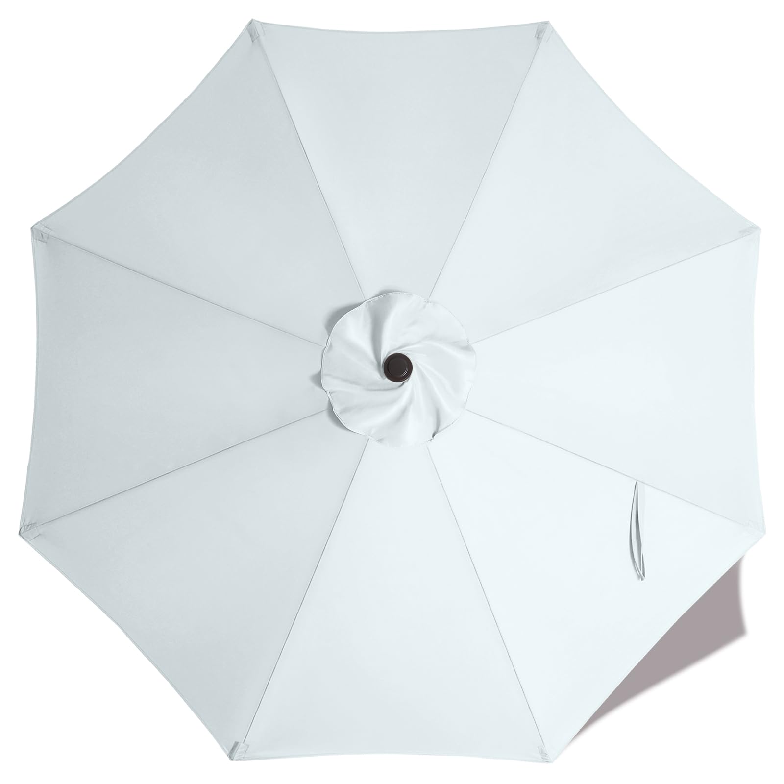 ABCCANOPY 7.5ft Outdoor Umbrella Replacement Top Suit 8 Ribs (Light Gray)