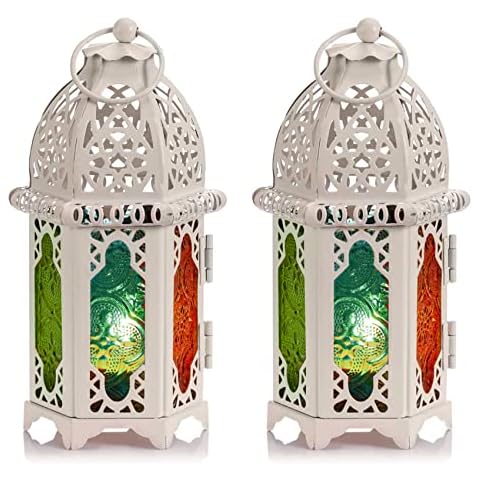Nuptio Linterna De Vela Estilo Marroquí De 2 Piezas Cover