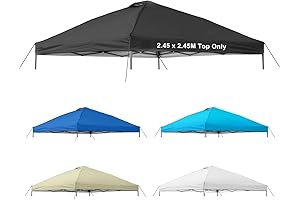 8x8 Waterproof Canopy Replacement Top with Air Vent Ropes