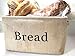 KINTNER DESIGNS Bread Storage Bin- Burlap basket for keeping Bread, Rolls and other items for Kitchen Counter or Pantry