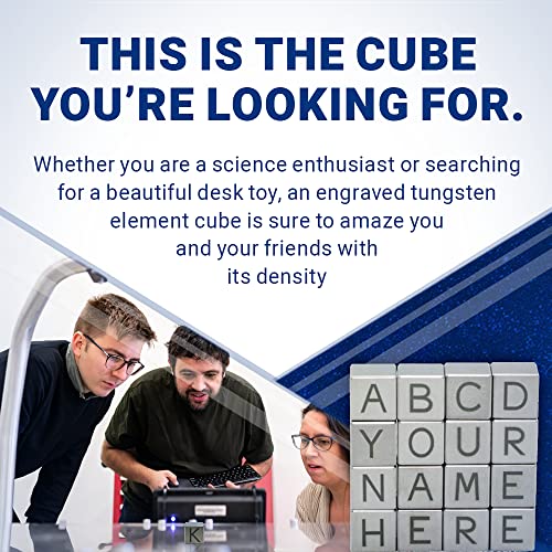 Tungsten Engraved Cube - 0.5" (K) #TOP6