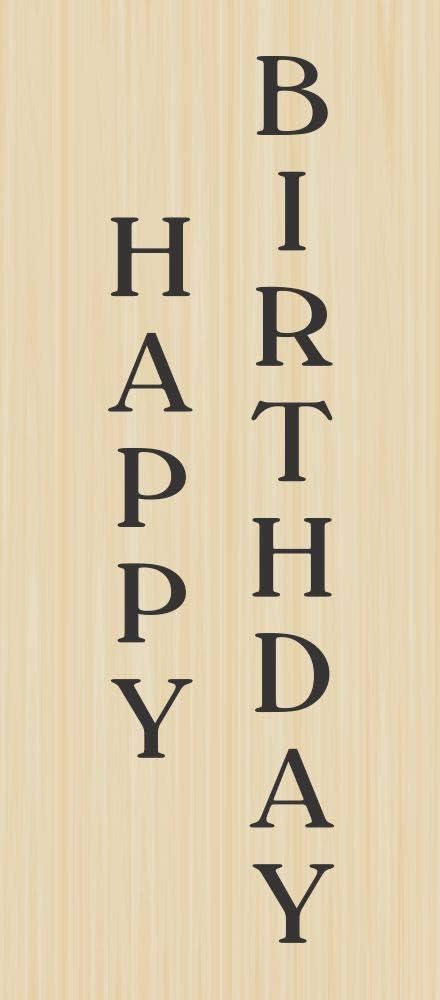 Vertical 2 Line Happy Birthday Rubber Stamp by DRS Designs Rubber Stamps