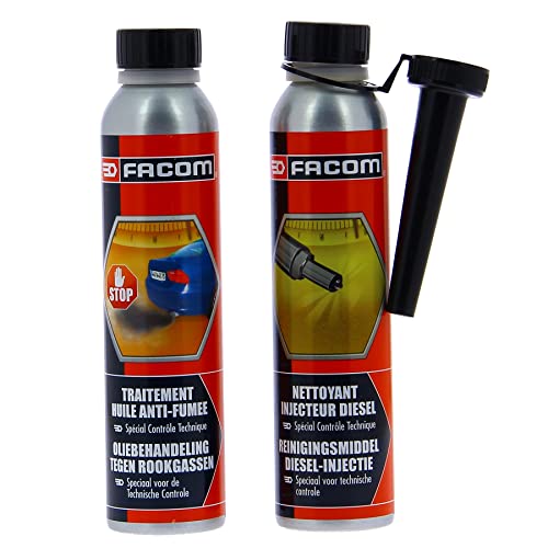 Facom 006020 Kit Contrôle Technique Diesel 2X300 ml - Nettoyant injection et traitement anti fumées