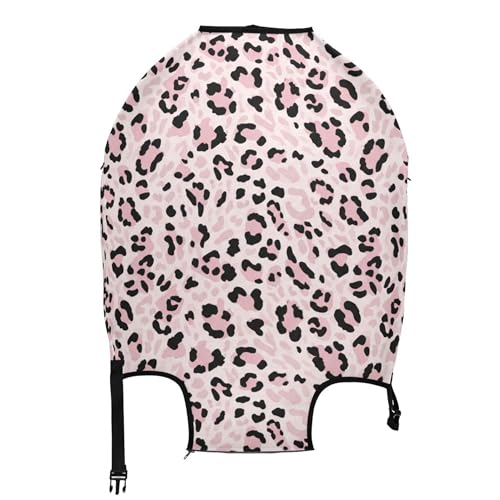Leopard Print Beige Suitcase Covers Luggage Protector Cute Protective Animal Print Travel Luggage Accessories, XL, Fits 29-32 Inch Case2