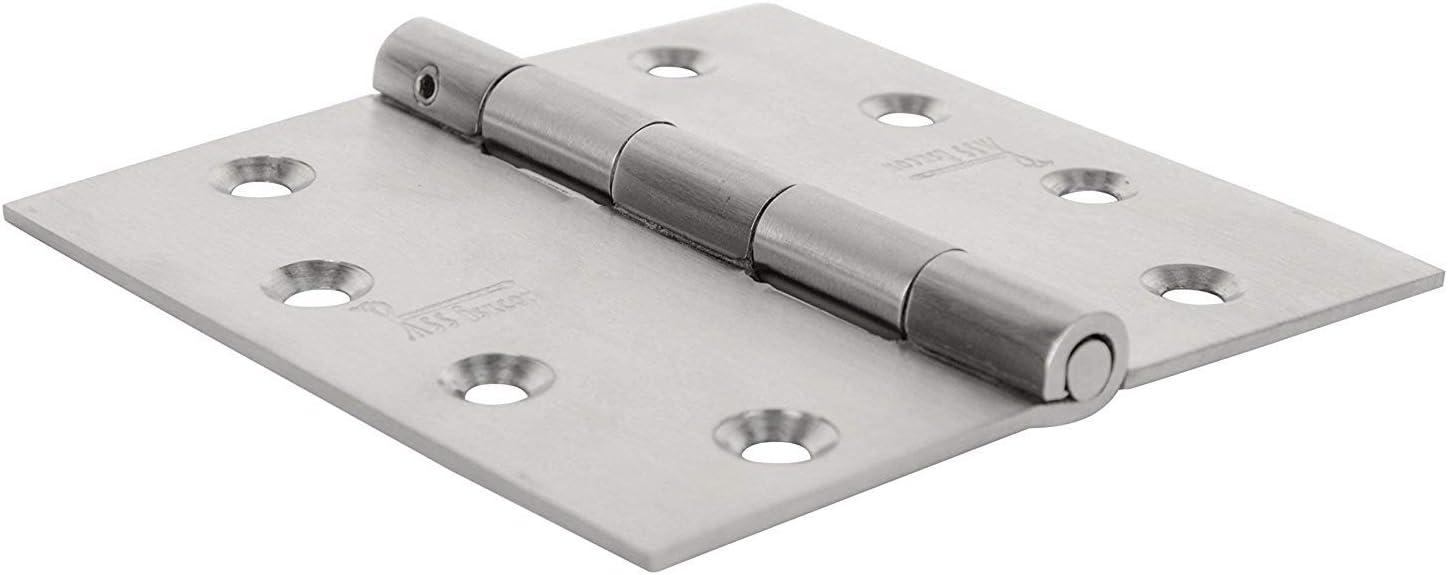 s siskcon 4 INCH x 4 INCH Door Hinges 3 PCS Stainless Steel Hinge Satin Finish 32D Commercial Doors with Security PIN NRP Reversible TECHNIC 24 SELF Drilling Screws L Key Removable Tool - Pack of 1