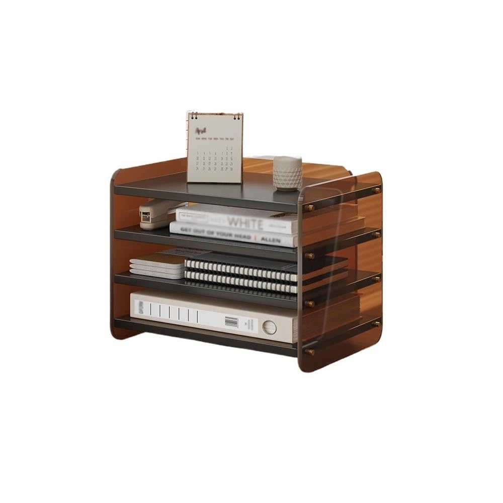 FZL02068LM Paper Organizers 4 Tiers Widthways Office A4 Paper Storage Organizer Letter Tray File Holder Mail Rack Office Trays