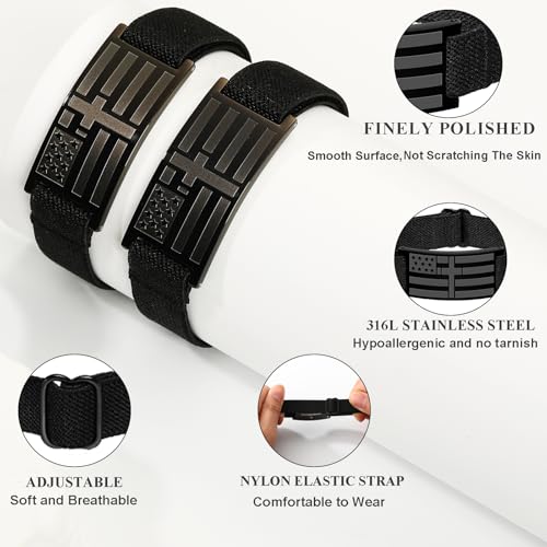 Bracelets for Boy Men American Flag Cross Bible Verse Bracelet Christmas Birthday Easter Christian Gifts for Dad Daddy New Dad Husband3