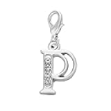 SENFAI 26 Alphabet English Letters Crystal First Initial Name Charms for Bracelet,Necklace,Zipper Puller