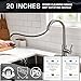 WEWE Single Handle High Arc Brushed Nickel Pull Out Kitchen Faucet,Single Level Stainless Steel Kitchen Sink Faucets with Pull Down Sprayer,Suitable for Laundry Rv Bar