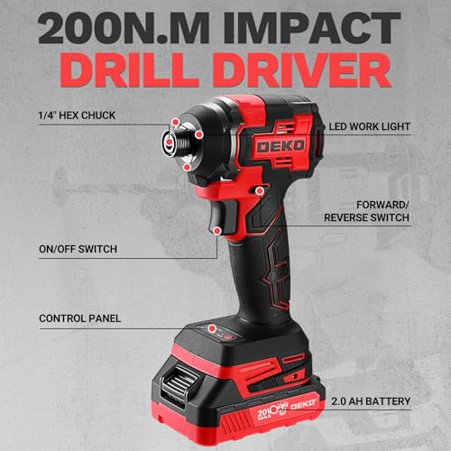 DEKOPRO 20V Brushless Drill & Impact Driver Set