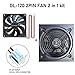 120mm Fan 2 Pack 12V Fan,Slient Version High Airflow 12V 2pin PSU PC Fans, DL-120 with Hydraulic Bearing 2,000RPM Cooling Fan for Computer,RV Refrigerator, TV Cabinet, Dryer, dehumidifier, Grow Tent…