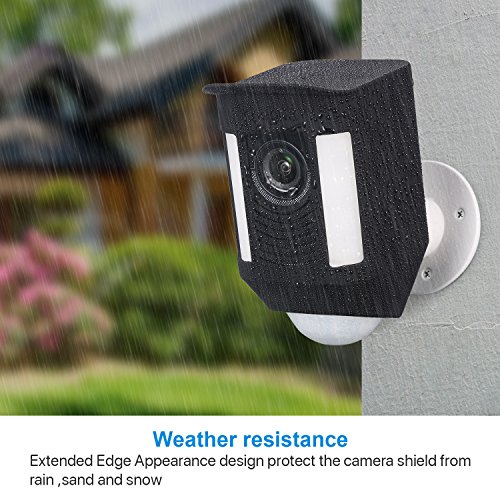 Cover For Ring Spotlight Camera Silicone Skin Outdoor Cover Case Weather Resistant Rainproof Sunproof Protection - Compatible With Ring Spotlight Cam Battery Security Camera By Frienda (Black) #TOP1