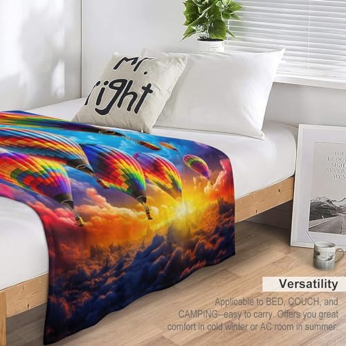Couverture montgolfière en flannel lavable en machine, douce et chaude - 7