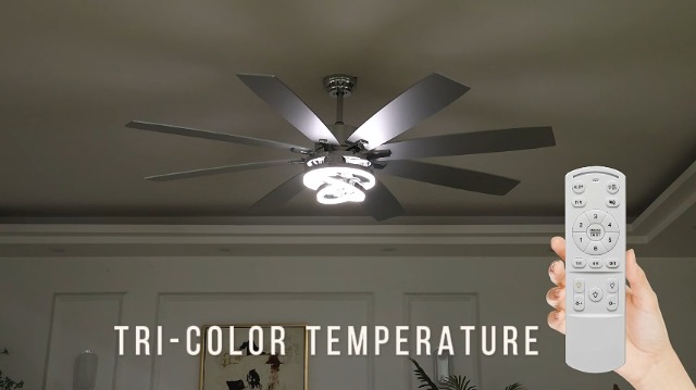 Bella シュシュ - Large Bella Depot 72 Inch Large Ceiling Fan with Light, Modern