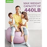 Trideer Pregnancy Birthing Ball - 1.7mm Extra Thick Yoga Ball for Maternity, Labor, Exercise, Physio, Recovery - Guide & Baby Memory Book Included - 440LB Anti-Burst & Non-Slip Stability - Image 5