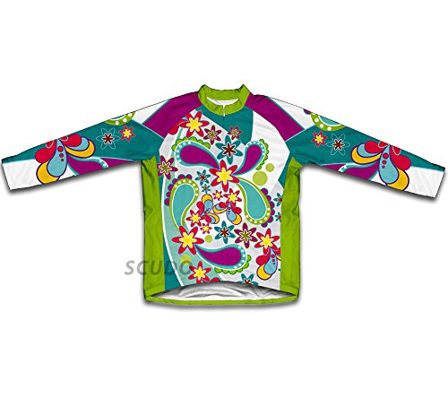 Groovy Long Sleeve Cycling Jersey for Women - Size 3XL Green