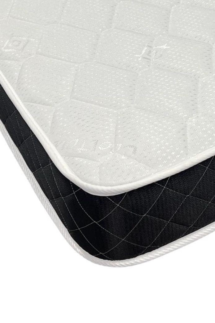 Wilson Beds - The Cooltouch Chain Link Quilted Basic 6.5" Foam Free Conventional Spring Value Mattress - Soft Feel (Black border, 5ft King Size (152 x 200cm))
