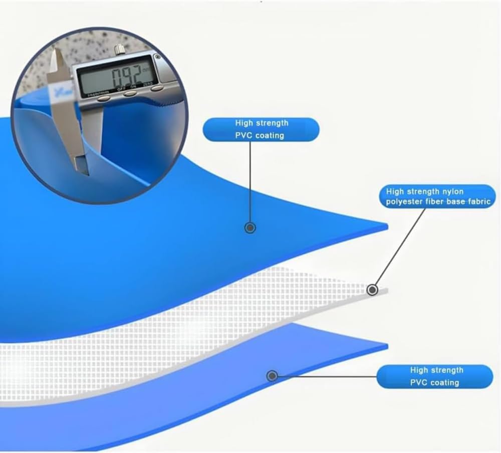 Laghetto per Pesci di Grandi Dimensioni in PVC Resistente, Ideale per Carpe Koi, con Vasca Fuori Terra Robusta e Staffa in Acciaio, Perfetto per l'uso Esterno e la Cura della Vita acquatica.