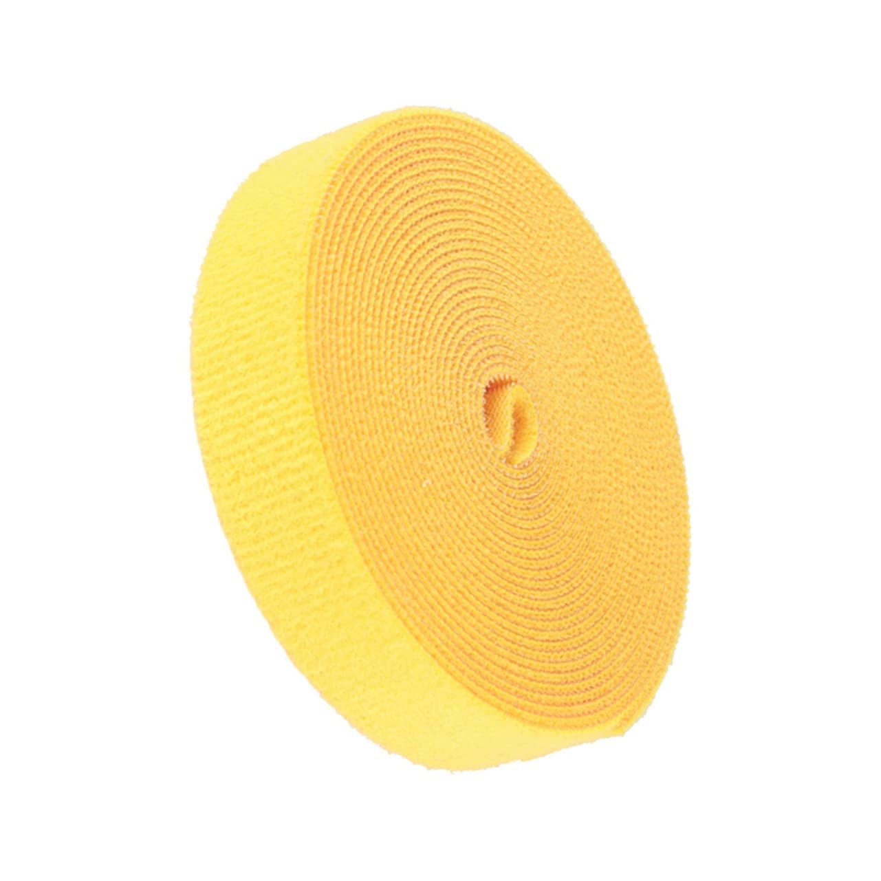 Angoily 1m Hook and Cable Straps Reusable Adhesive Fastening Ties for Organizing Wires Yellow for Home Office and