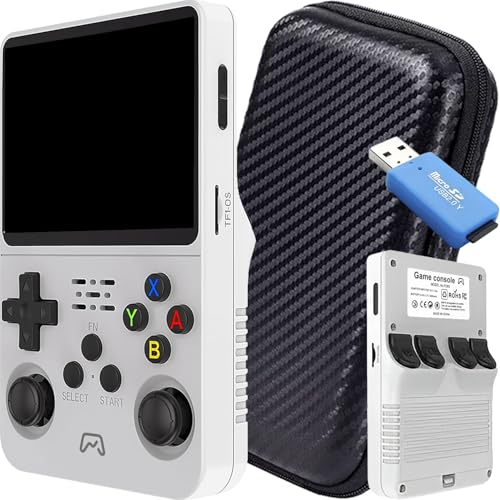 【RAM e processore】Dotato di 1 GB di RAM DDR3L ad alta velocità, questa console portatile retrò garantisce carichi rapidi e prestazioni fluide durante l'emulazione dei tuoi giochi preferiti. Il potente processore quad-core ARM RK3326 a 64 bit con CPU Cortex-A35, in grado di raggiungere fino a 1,5 GHz, GPU Mali-400 MP2 è progettato per offrire prestazioni efficienti e stabili, ideale per un'esperienza di gioco senza interruzioni.