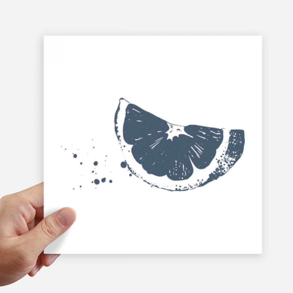 Autocollant carré citron aquarelle DIYthinker 20cm pour déco de valise et mur x4