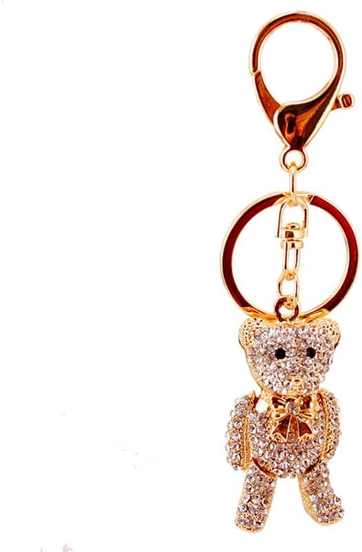 One Pack Cute Figure Cartoon Bear Jointed Bear Animal Car Keychain Women Bag Accessories Keychain Charm Gift