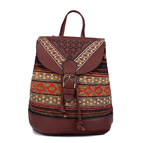 LUI SUI Mochilas de Moda para Mujer Bolso de Cubo pequeño con cordón minimochila de Viaje Escolar Retro Multiusos para niñas Monedero Cover