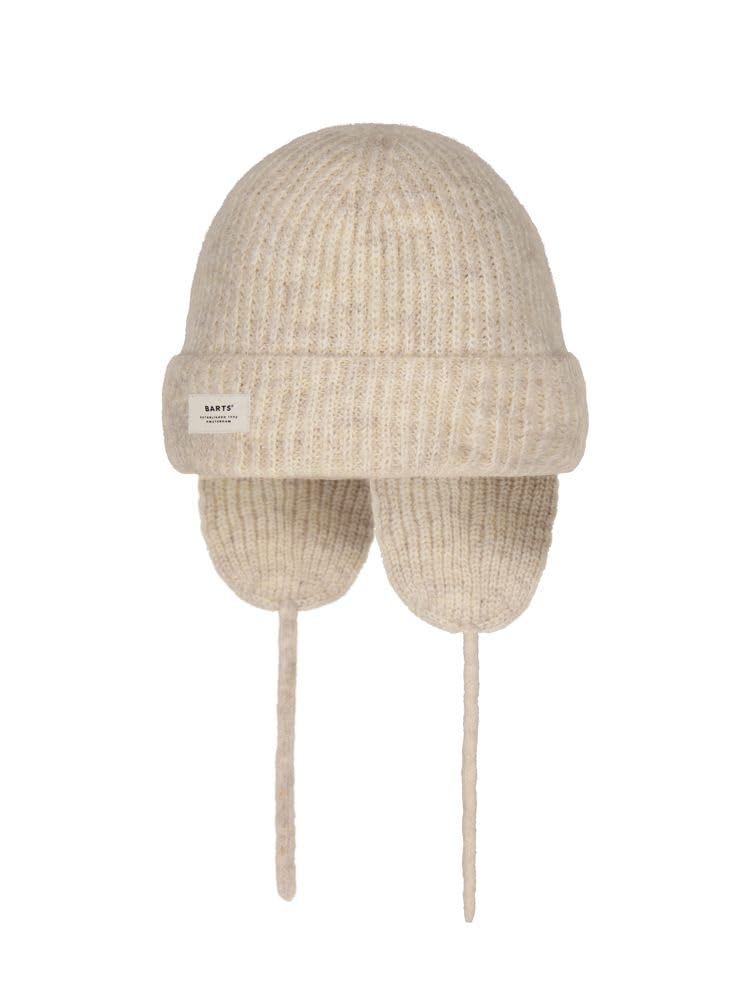 Barts Women's Oatmeal Hillstar Beanie Hat With Ear Flaps By