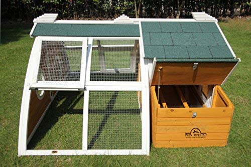 Pets Imperial® Grüner Ritz Hühnerstall mit integriertem Hühnerauslauf - Hühnerstall aus Holz - 165 cm (B) x 170 cm (T) x… – Bild 6