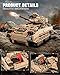 dOvOb Military M2 Bradley Tank Building Set (1350 PCS), Infantry Fighting Vehicle Army Construction Model Toy for Adult or Kid Gift