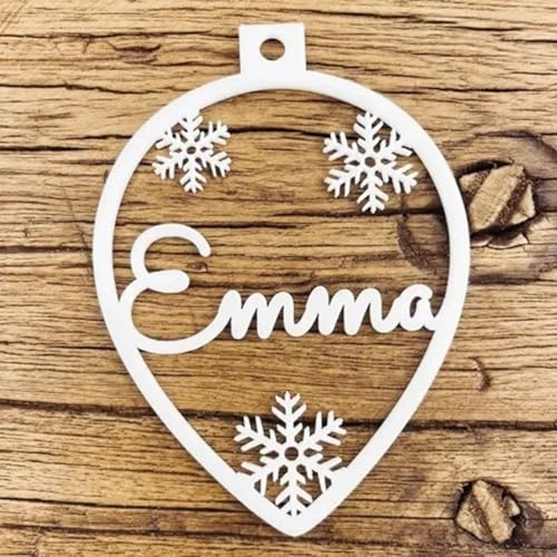 Keruidian Adorno de Navidad personalizado para mascotas, decoración de árbol de Navidad, adorno de árbol de perro, decoración de Navidad, bola colgante, decoración de pata de perro (estilo C)