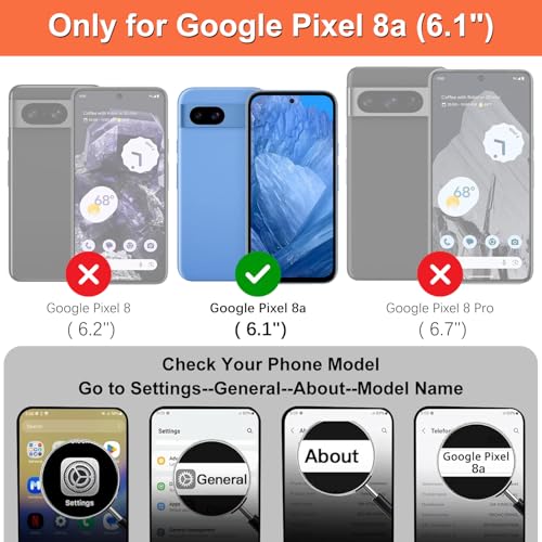 Étui portefeuille Pixel 8a marron clair en cuir synthétique robuste - 2