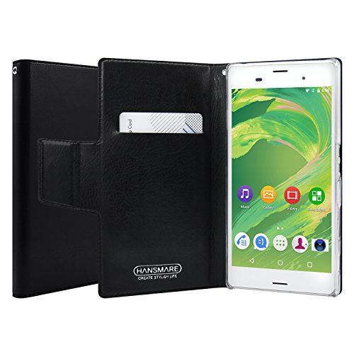 HANSMARE Superslim Stand PU Leather Premium Wallet Case Sony Xperia Z5 Black HANSMARE Superslim Stand PU Leather Premium Wallet Case Sony Xperia Z5 Black