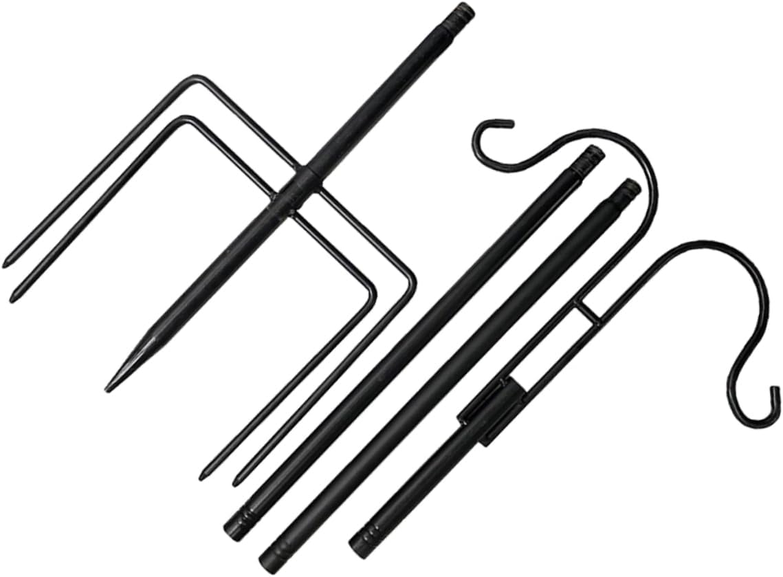 Outdoor Plant Hangers for Hanging Baskets Shepherd Hooks Outdoor Heavy Duty Ground Inserting Shepherd Hook for Solar Lanterns and Decor