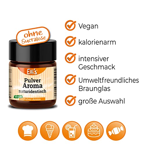 Ellis Aromen Pfefferminz Schokolade PULVER Lebensmittelaroma | Vegan und kalorienarm | für Lebensmittel und Getränke, wie zum Backen und Kochen | 10 g