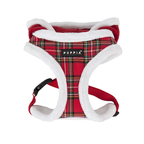 Puppia Authentic Rudolph Harness A, Medium, Checkered Red