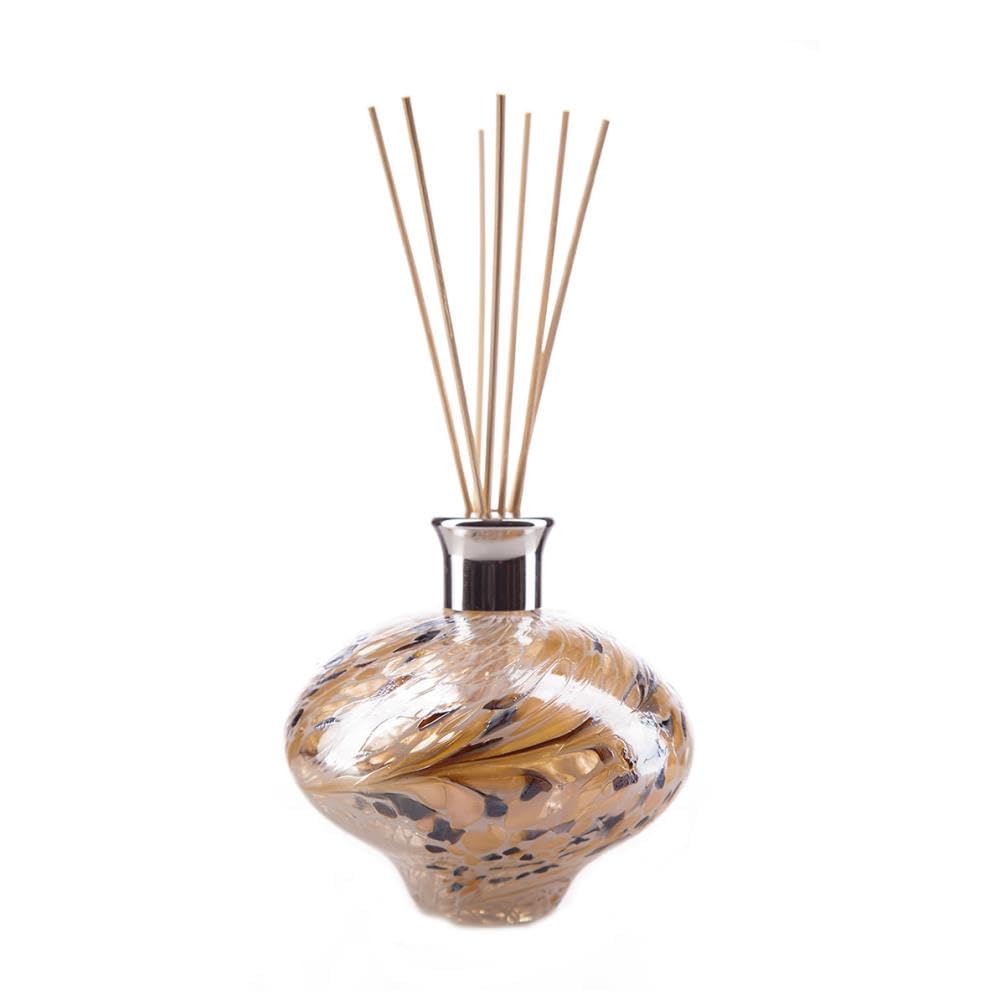 Amelia Art Glass White, Nude & Gold Glass Reed Diffuser Oval In