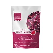 Dried Rose Petals 30g by Hebhac Herbs Red Rose Flower Petals for Tea, Gulkand, Cooking, Baking and for Beauty Product Grown in India 1.05 oz