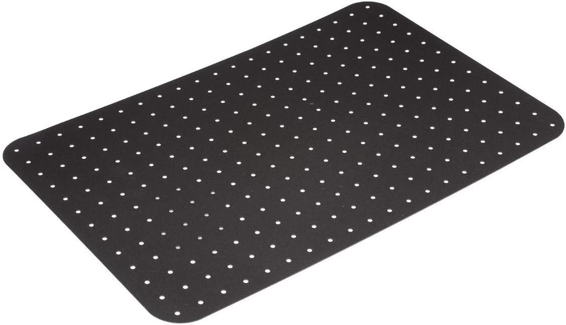VITA PERFETTA 1 x Kuchenform, perforiert, Quicheform, rechteckig, Antihaftbeschichtung, abnehmbarer Boden (31 x 21 cm), Schwarz