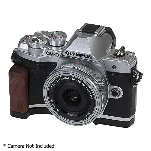 Fotodiox Pro, Impugnatura deluxe in metallo nero per fotocamera digitale Olympus OM-D E-M10 II Mark III, Mirrorless Micro Four-Thirds con accesso per la batteria